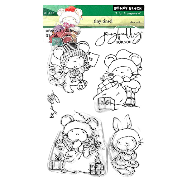 Penny Black Tiny Tinsel Clear Stamp and Die Set image 1