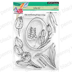 Penny Black Tulip Joy Clear Stamp and Die Set image 1