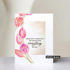 Penny Black Tulip Joy Clear Stamp and Die Set thank you