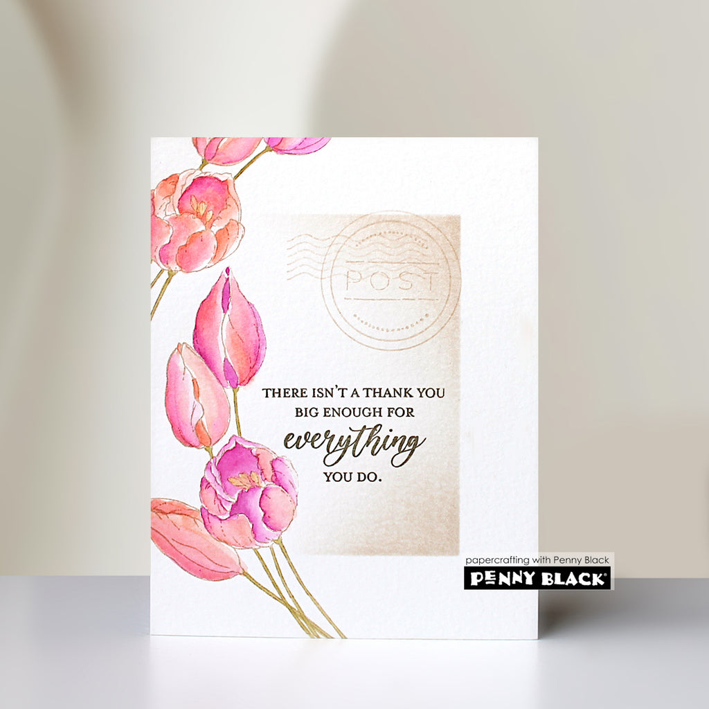 Penny Black Tulip Joy Clear Stamps 31-206 thank you
