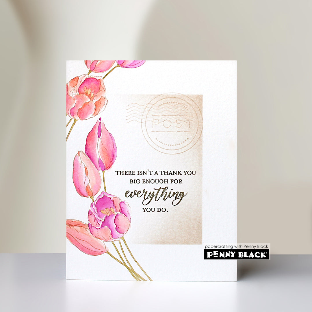 Penny Black Tulip Joy Clear Stamps 31-206 thank you