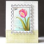 Penny Black Tulips In Bloom Clear Stamp and Die Set postage stamp