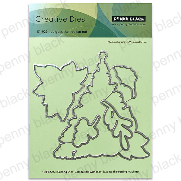 Penny Black Up Goes The Tree Clear Stamp and Die Set image 2