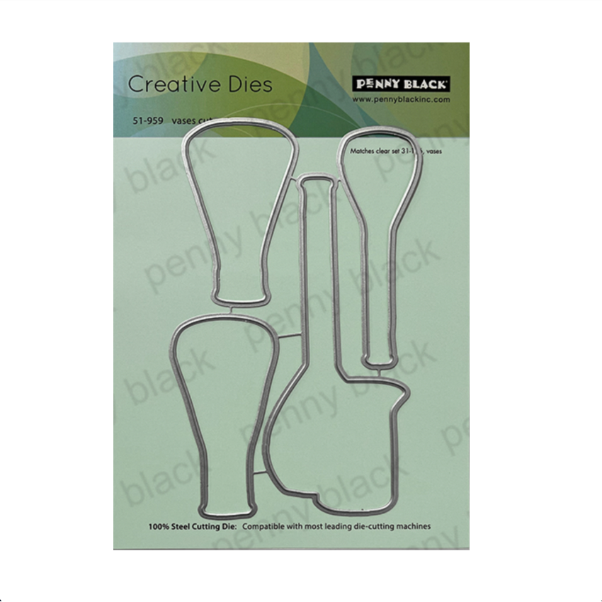 Penny Black Vases Clear Stamp and Die Set image 2