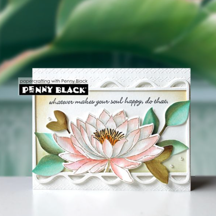 Penny Black Waves Liquid Watercolor 75-035 lotus