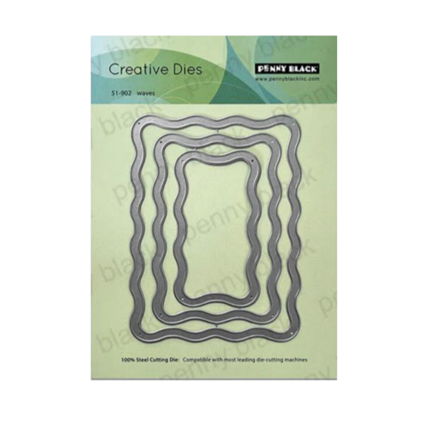 Penny Black Waves Thin Metal Creative Dies 51-902