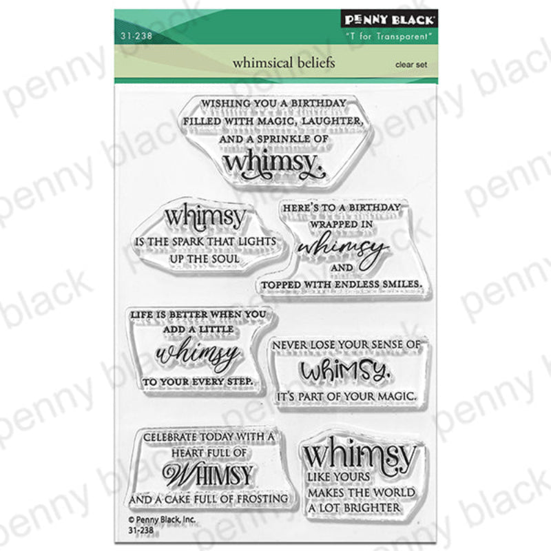 Penny Black Whimsical Beliefs Clear Stamps 31-238