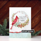 Penny Black Winter Blessings Clear Stamp and Die Set cardinal