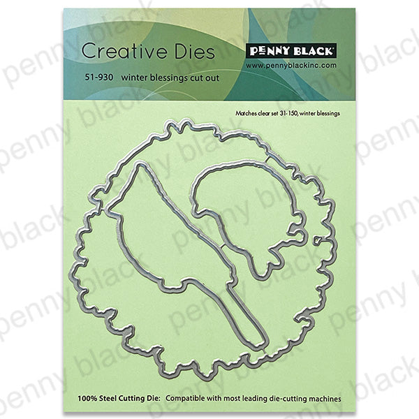 Penny Black Winter Blessings Clear Stamp and Die Set image 2