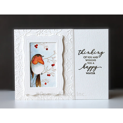 Penny Black Winter Clarity Clear Stamps 31-094 robin