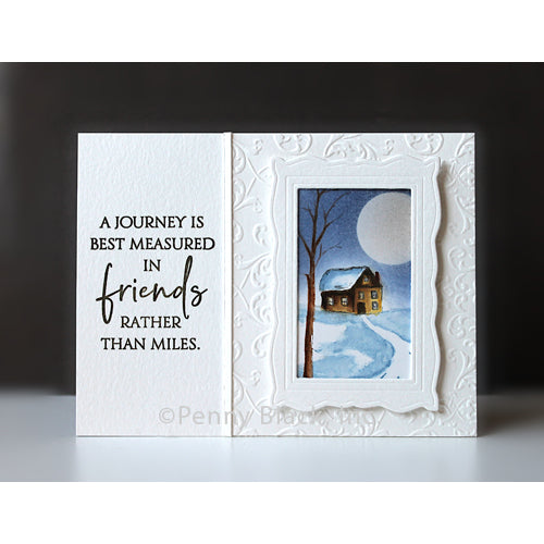 Penny Black Winter Route Cling Stamp 40-946 friends