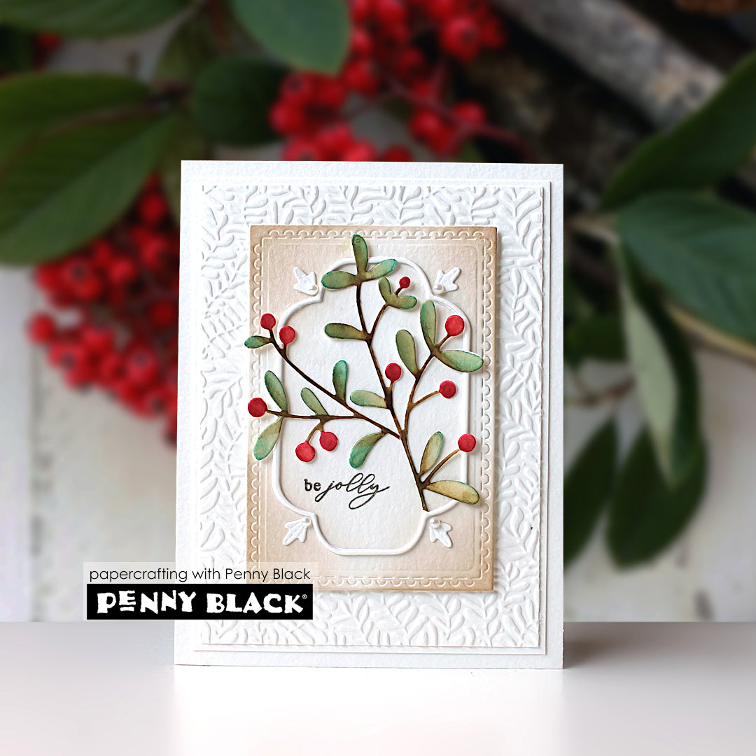 Penny Black Winter Sprig Thin Metal Creative Die 51-853 jolly