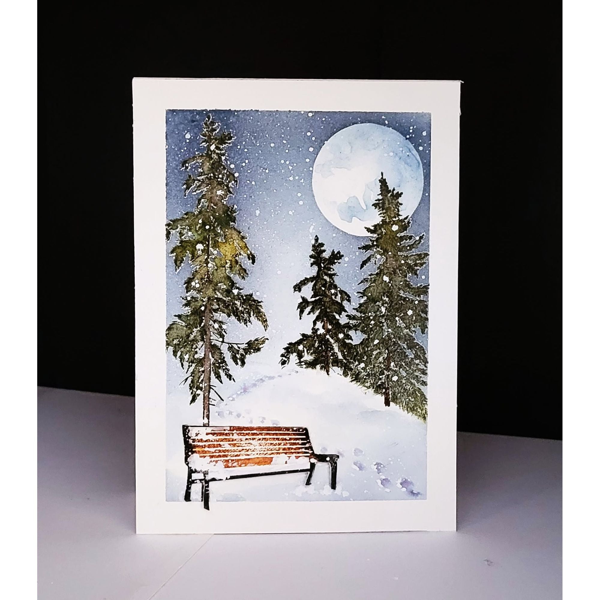 Penny Black Winter Trees Clear Stamps 31-178 bench