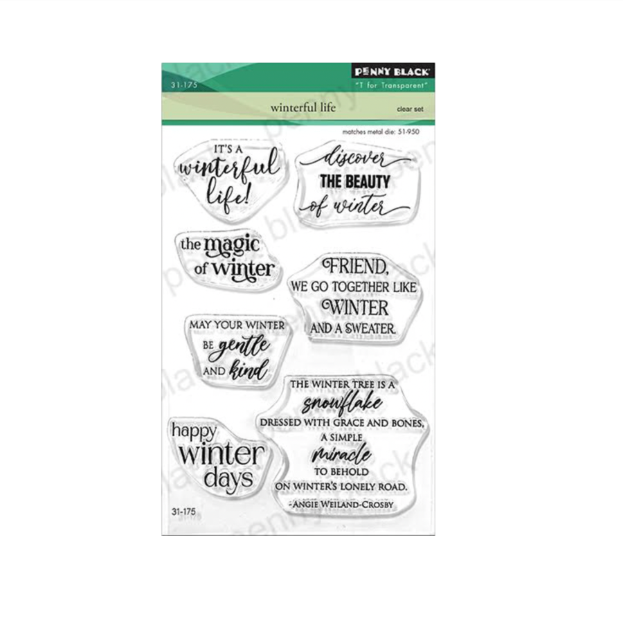 Penny Black Winterful Life Clear Stamp and Cut Out Die Set image 1