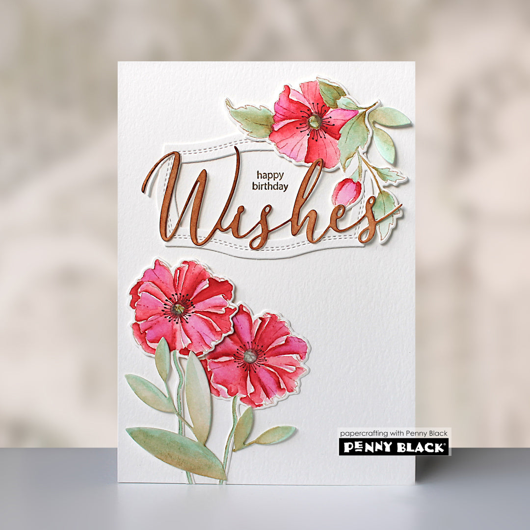 Penny Black Wishes Builder Clear Stamps 31-212 happy birthday