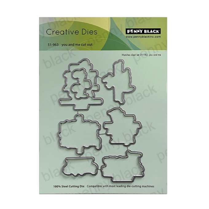 Penny Black You and Me Clear Stamp and Die Set image 2