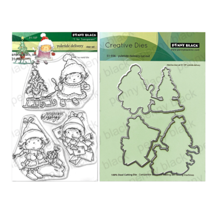 Penny Black Yuletide Delivery Clear Stamp and Die Set
