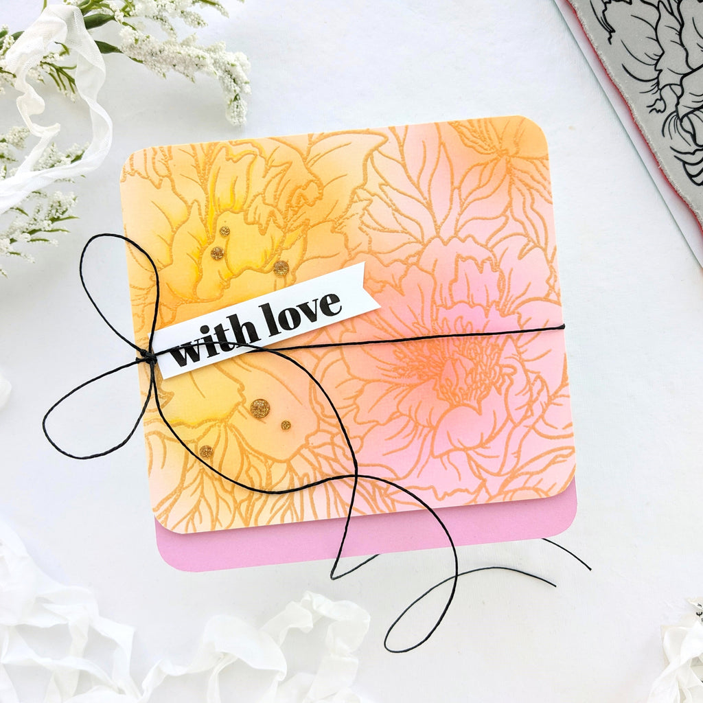 Simon Says Cling Stamps Peony Background sss102710 Dear Friend With Love Card | color-code:ALT03