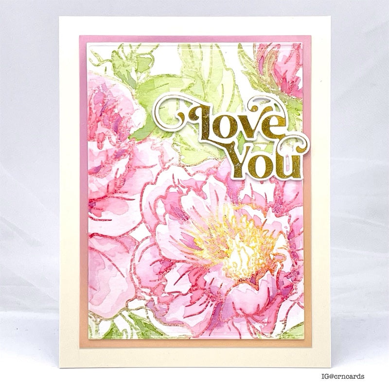 Simon Says Cling Stamps Peony Background sss102710 Dear Friend