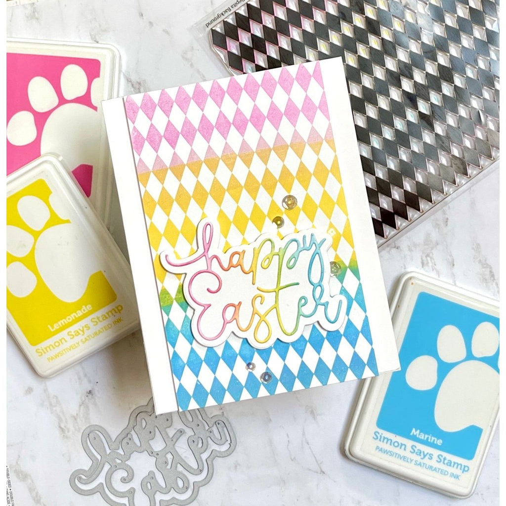 Simon Says Clear Stamp Pepita Background 1157ss Rain or Shine Easter Card | color-code:ALT03