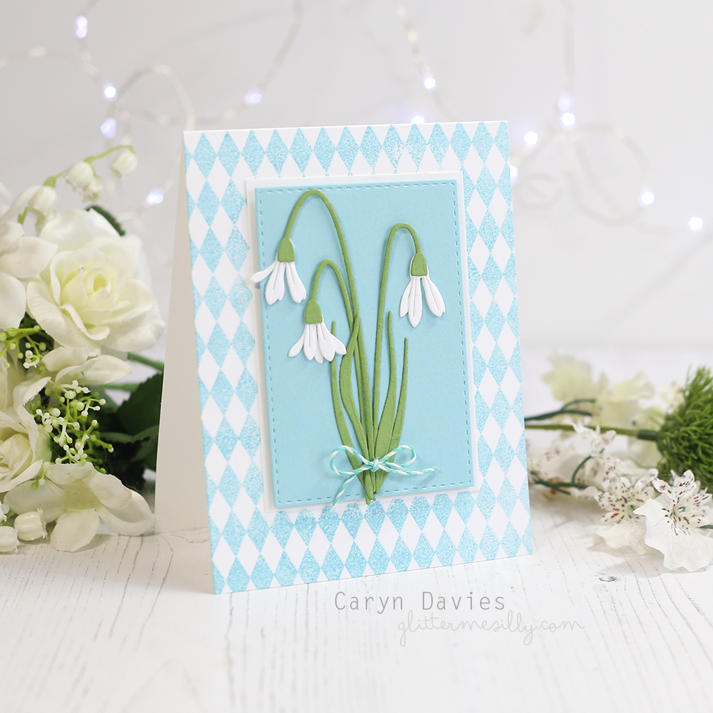 Simon Says Clear Stamp Pepita Background 1157ss Rain or Shine Spring Notecard