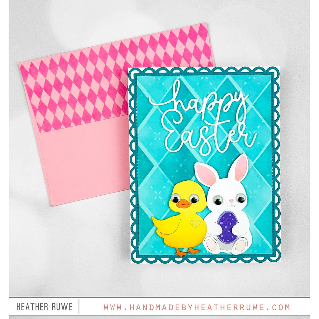 Simon Says Clear Stamp Pepita Background 1157ss Rain or Shine Easter Card