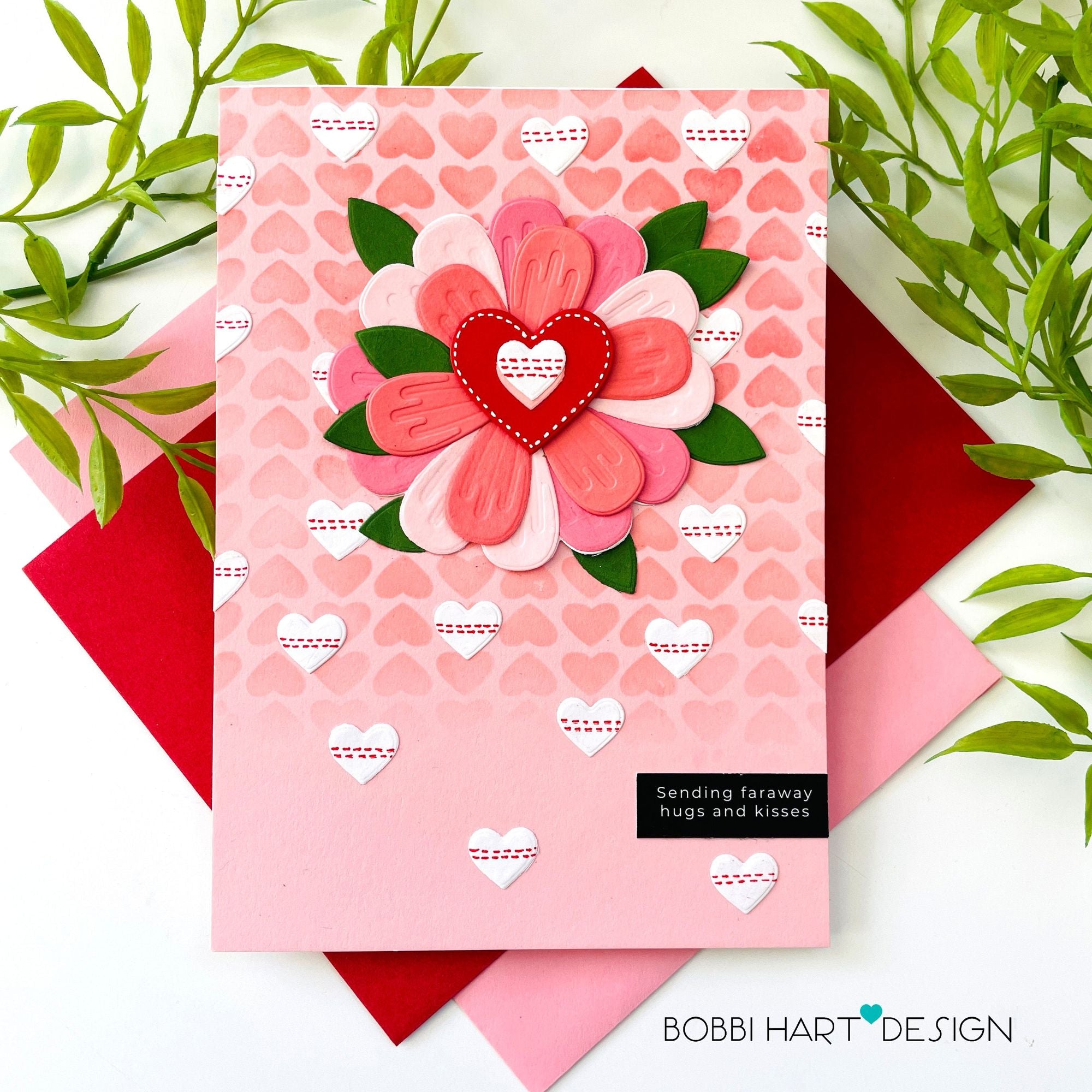 Simon Says Stamp Petal Heart Wafer Dies sssd112989 Smitten Love Card