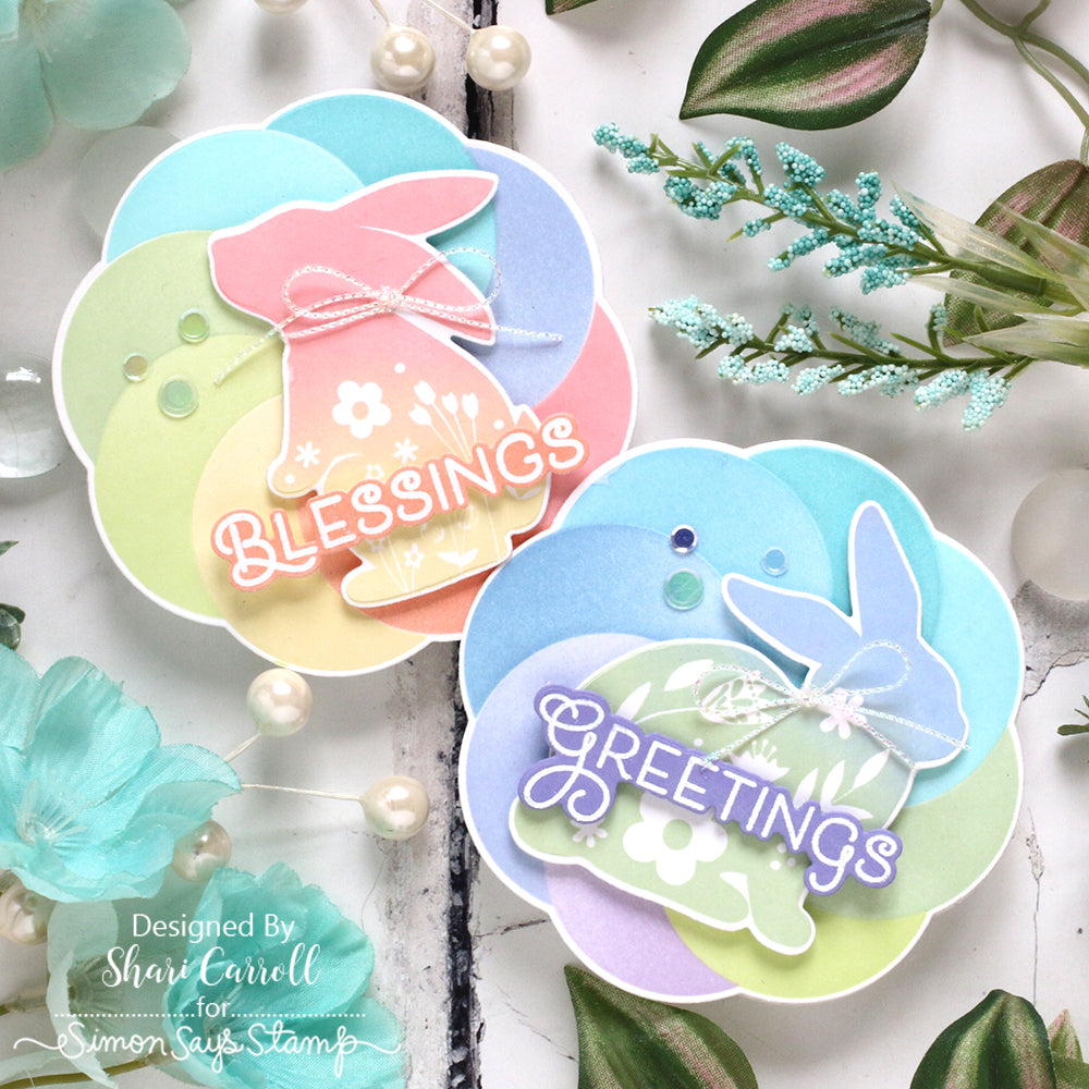 Simon Says Stamp Stencil and Wafer Dies Petal Pattern Bundle set935pp Favorite Things Easter Cards | color-code:ALT04