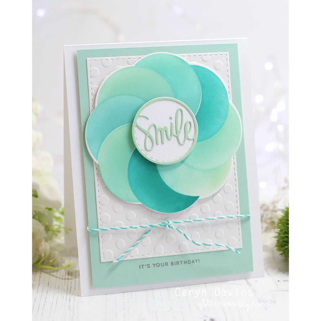 Simon Says Stamp Stencil and Wafer Die Petal Pattern set936pp Favorite Things Birthday Card | color-code:ALT03