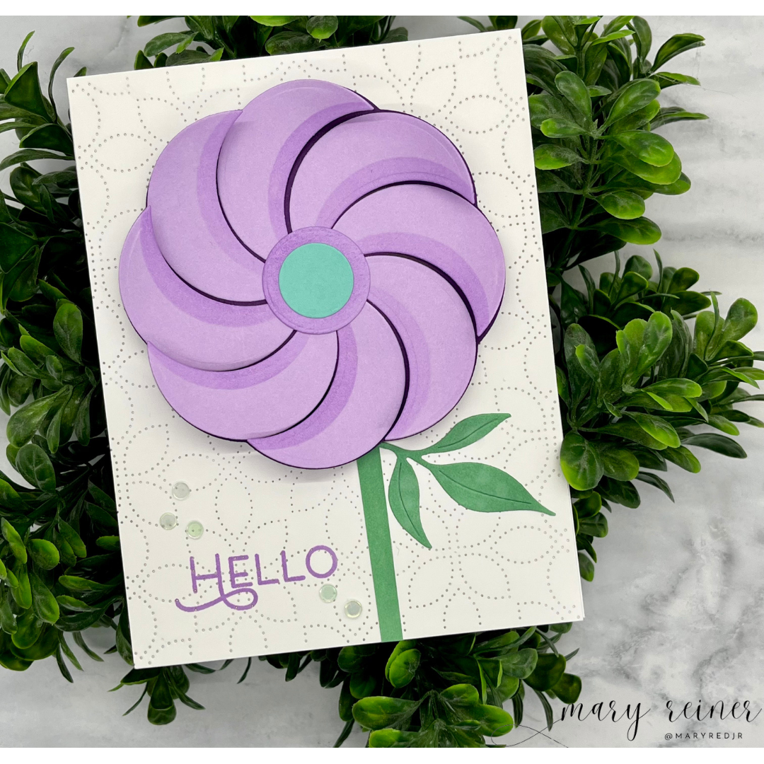 Simon Says Stamp Stencil Petal Pattern 1073stc Favorite Things Hello Card