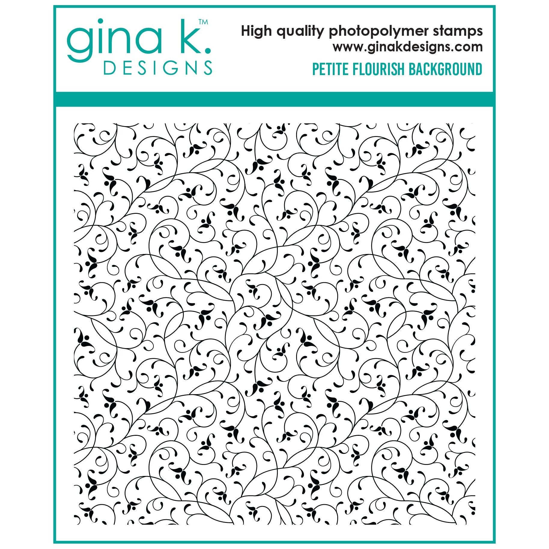 Gina K Designs Petite Flourish Background Clear Stamp gkd199