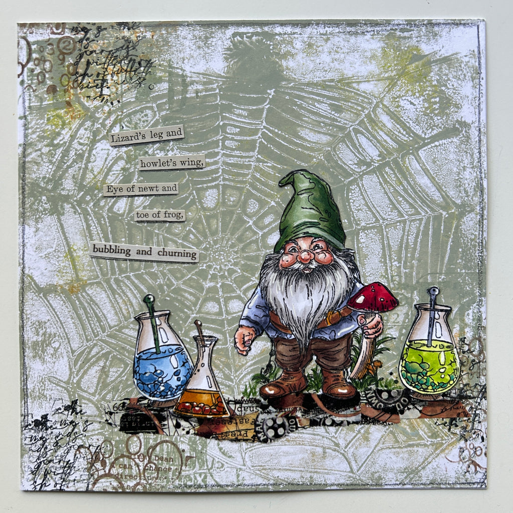 AALL & Create Toad In The Gnome A6 Clear Stamps 1077 spiderweb
