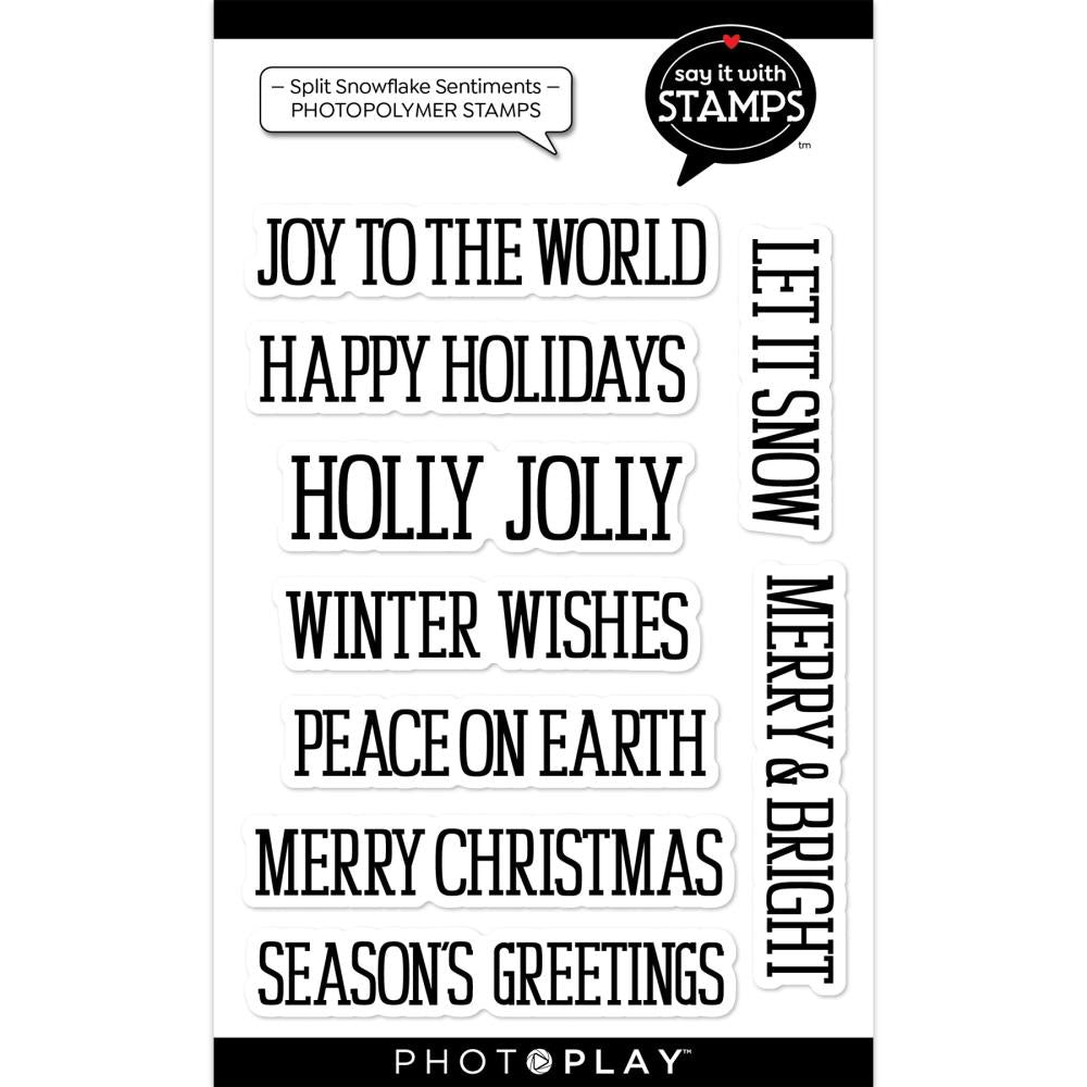 PhotoPlay Split Snowflake Sentiments Clear Stamps sis4576