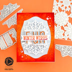 PhotoPlay Split Snowflake Sentiments Clear Stamps sis4576 Winter Wishes Card