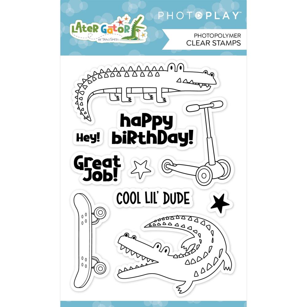 Photoplay Later Gator Stamps And Dies Bundle Clear Set
