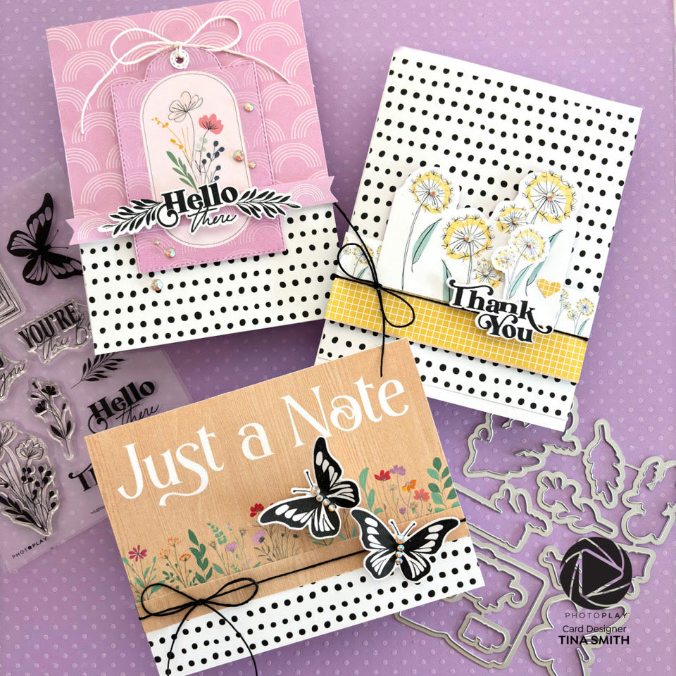 Photoplay Wildflower Dreams Clear Stamps wfd4732 Spring Cards