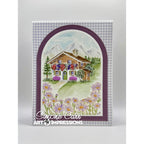 Picturesque Swiss Home Card with Daisies in the Foreground