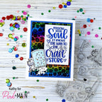 Pink and Main Crafty Pals Clear Stamps pm0654 unicorn