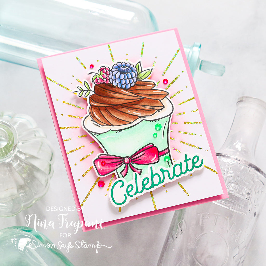 Pink and Main Berry Cupcake Clear Stamp pm0689 celebrate | color-code:ALT01