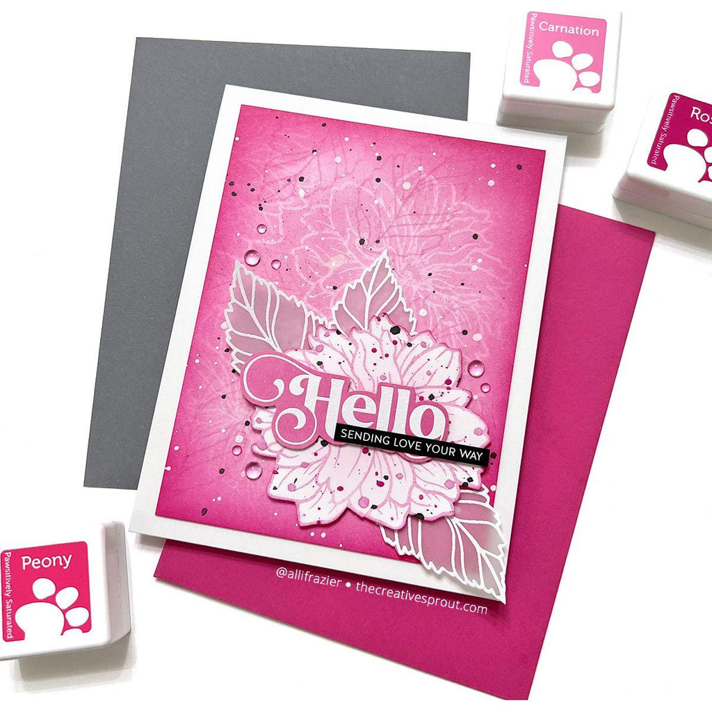 Simon Says Stamp Pawsitively Saturated Ink Cubes Pink Blooms ssc601 Dear Friend Hello Card | color-code:ALT03