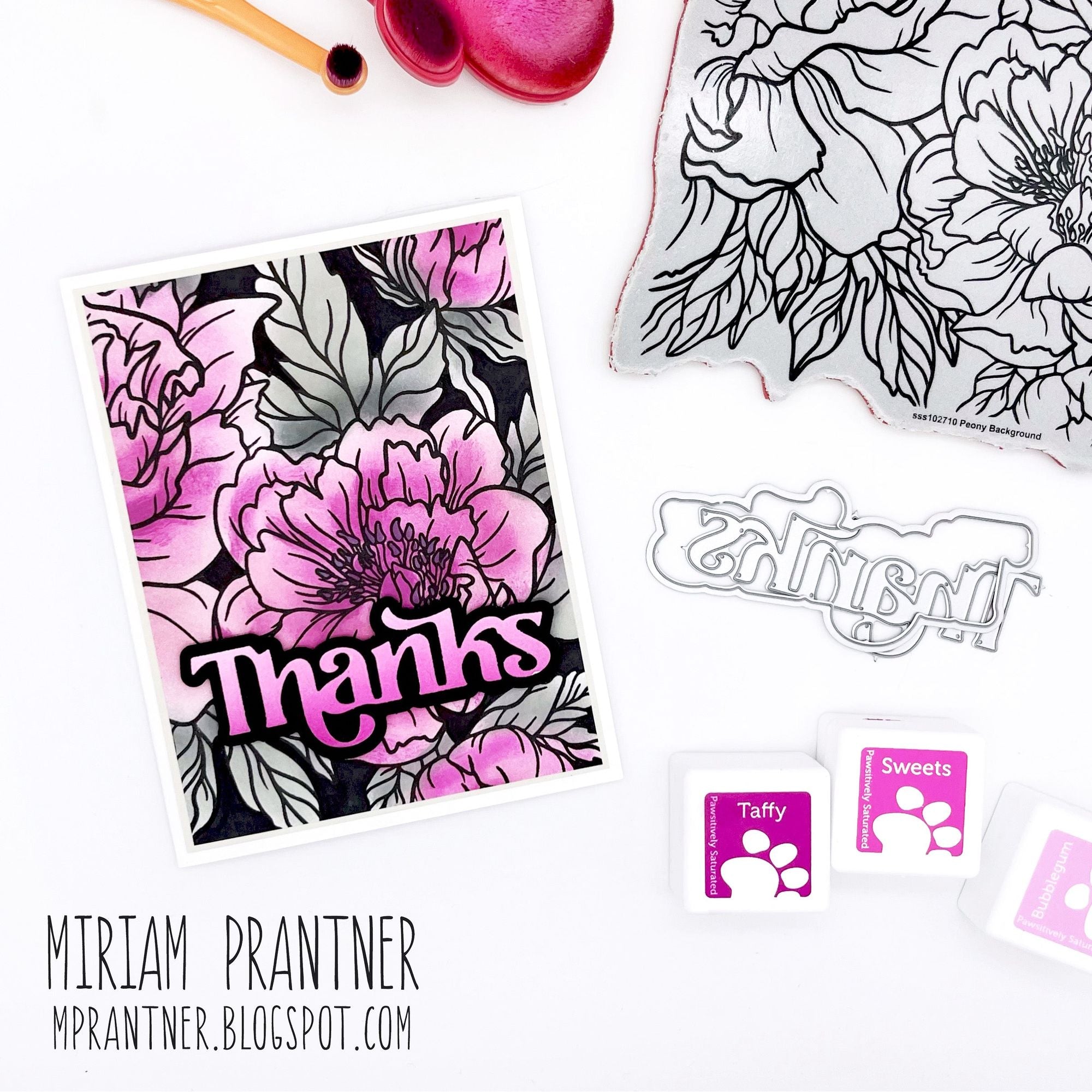 Simon Says Stamp Pawsitively Saturated Ink Cubes Pink Blooms ssc601 Dear Friend