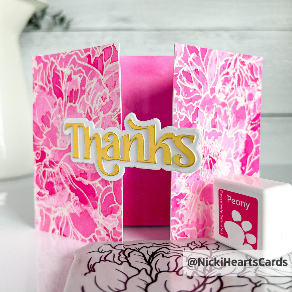 Simon Says Stamp Pawsitively Saturated Ink Cubes Pink Blooms ssc601 Dear Friend Thanks Card | color-code:ALT04