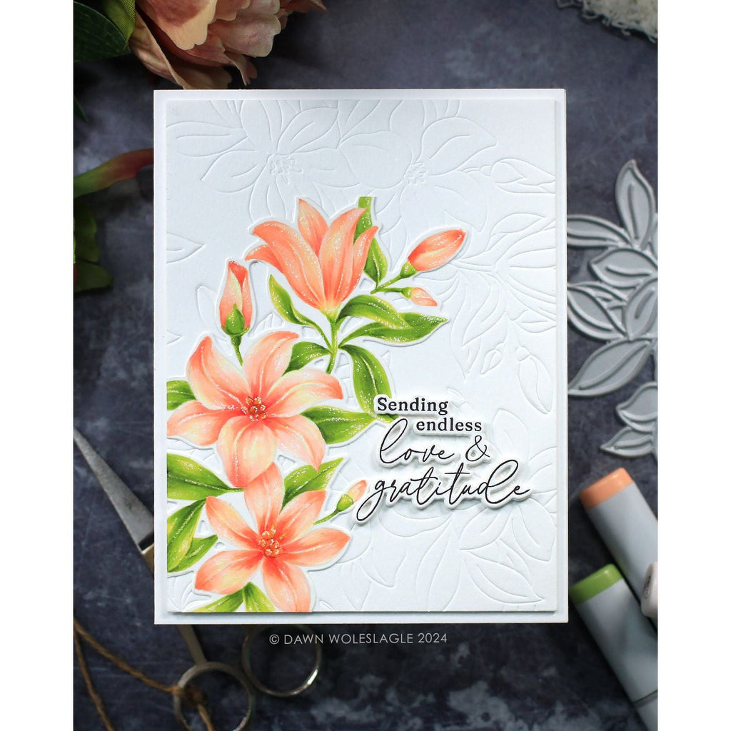 Pinkfresh Studio Delighted For You Bundle Floral Gratitude Card | color-code:ALT01