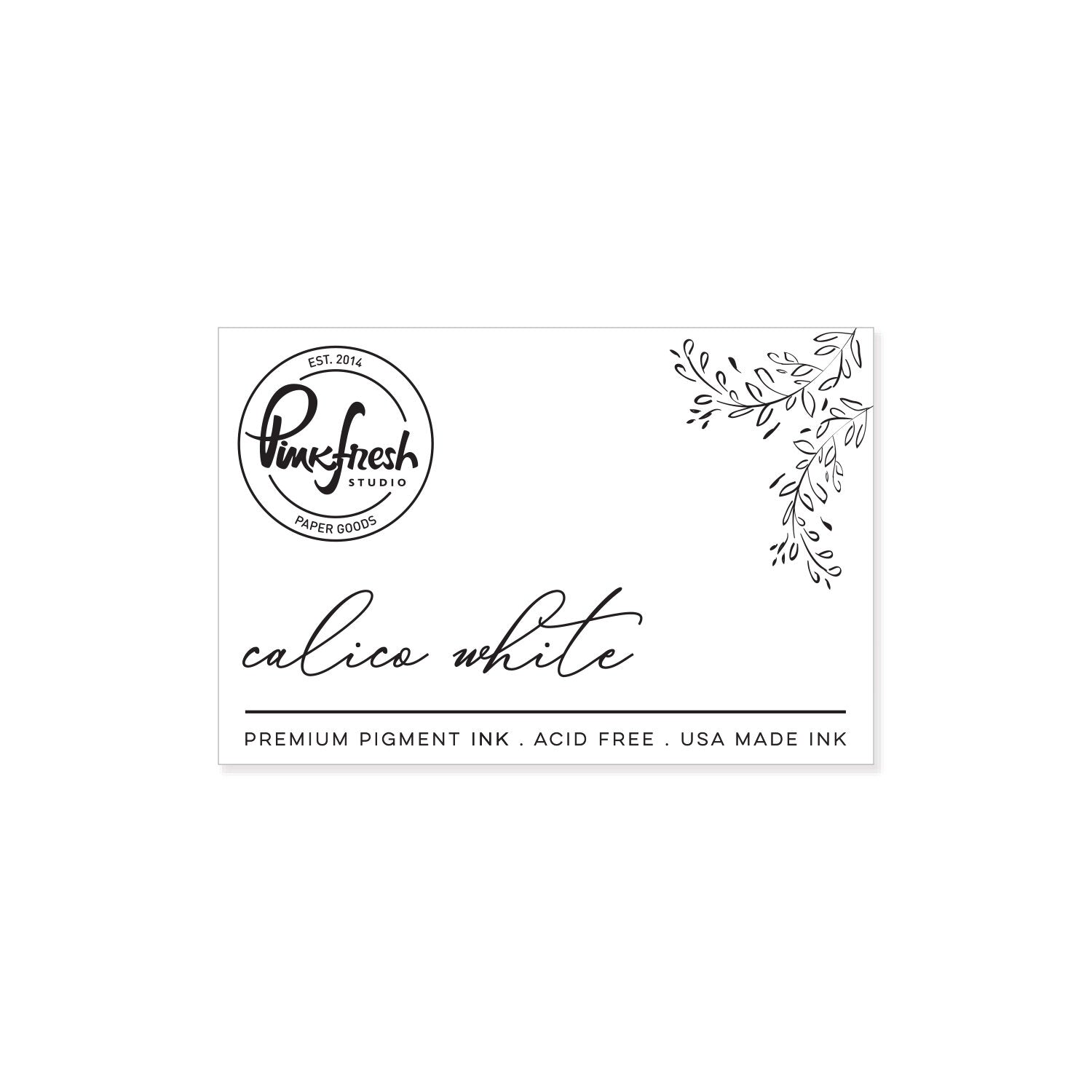 PinkFresh Studio Calico White Pigment Ink Pad pfpi050