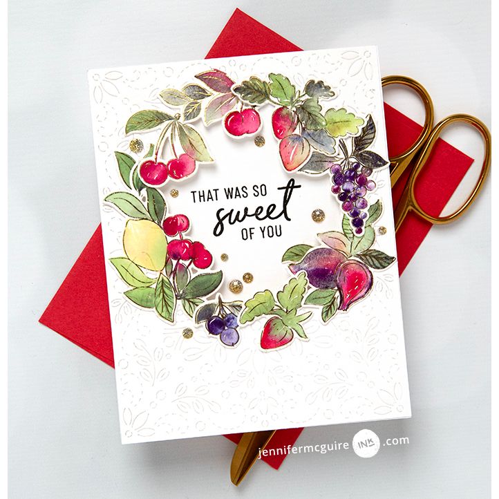 PinkFresh Studio Fruitalicious Stencil Set 189923 Fruit Cards | color-code:ALT04