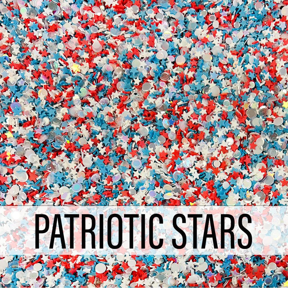 Pink ad Main Patriotic Stars Confetti pme191