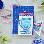Pink ad Main Patriotic Stars Confetti pme191 nautical