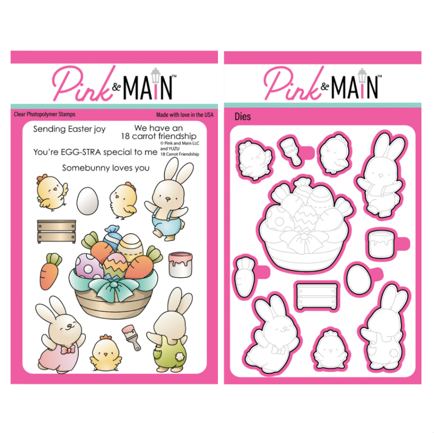 Pink and Main 18 Carrot Friendship Clear Stamp and Die Set
