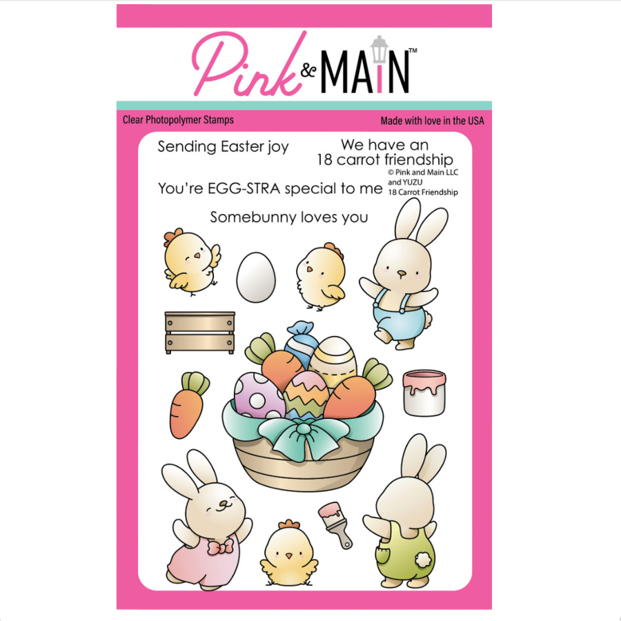 Pink and Main 18 Carrot Friendship Clear Stamps pm0845