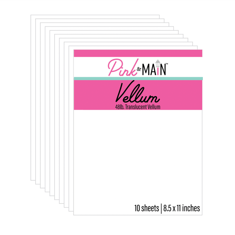 Pink and Main 48 lb. Translucent Vellum 8.5 x 11 Sheets pmp184